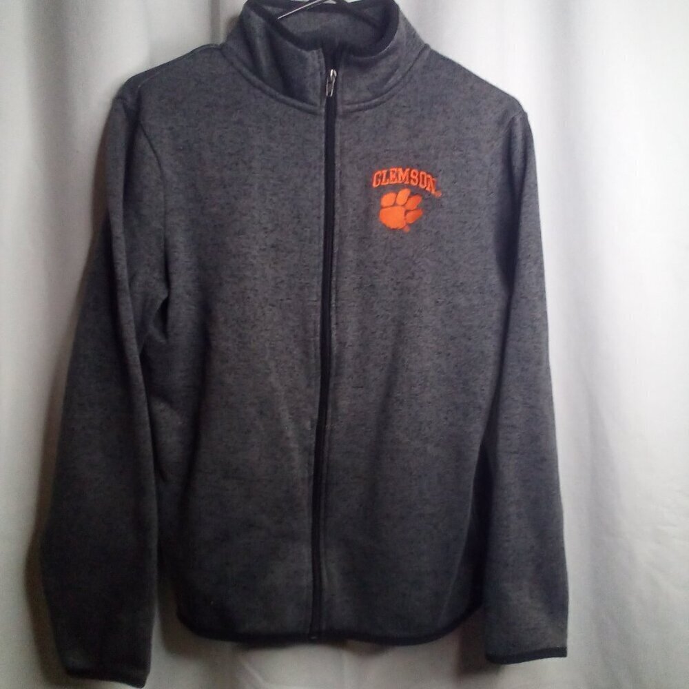 KA knights Apparel Jacket L Women Clemson Tigers Full Zip Gray